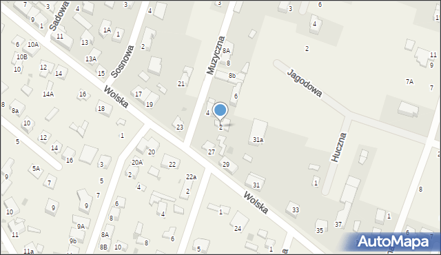 Ksawerów, Muzyczna, 2, mapa Ksawerów