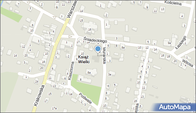 Książ Wielki, Murarska, 4, mapa Książ Wielki