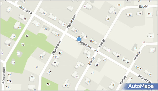 Książenice, Muzyczna, 19, mapa Książenice