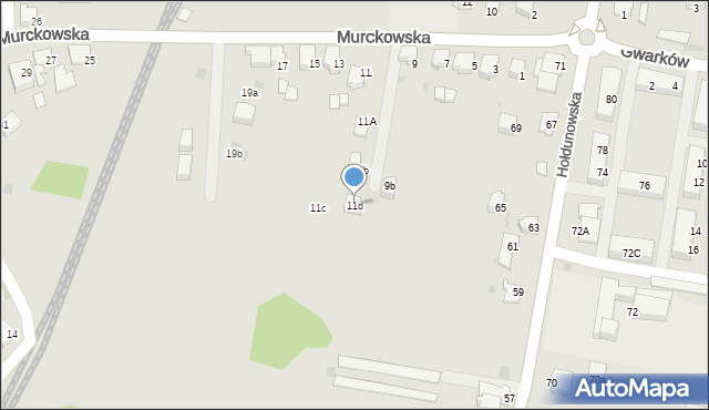 Lędziny, Murckowska, 11d, mapa Lędziny