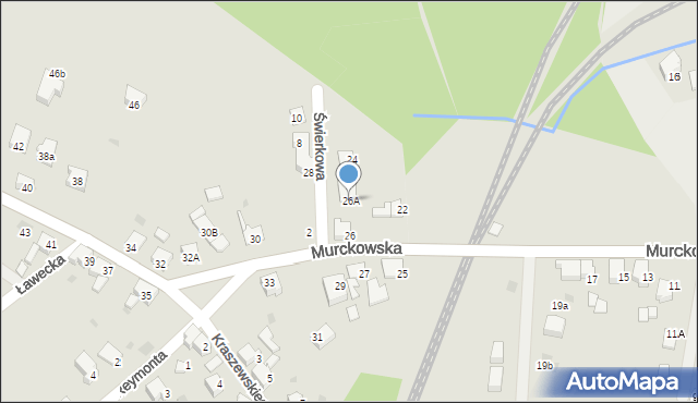 Lędziny, Murckowska, 26A, mapa Lędziny