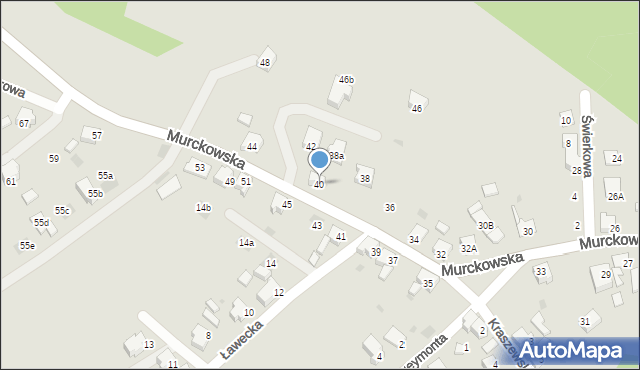 Lędziny, Murckowska, 40, mapa Lędziny