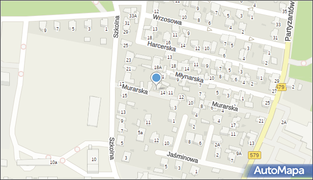 Leszno, Murarska, 14A, mapa Leszno