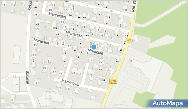 Leszno, Murarska, 4, mapa Leszno