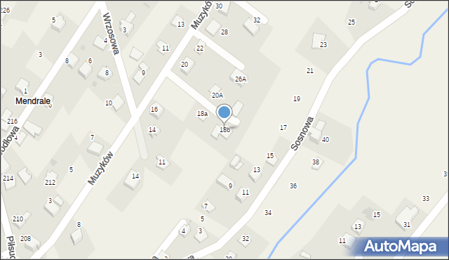 Łodygowice, Muzyków, 18b, mapa Łodygowice