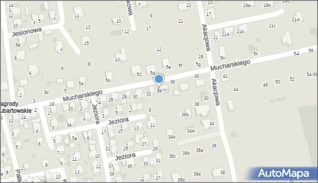 Lubartów, Mucharskiego Bolesława, 34, mapa Lubartów