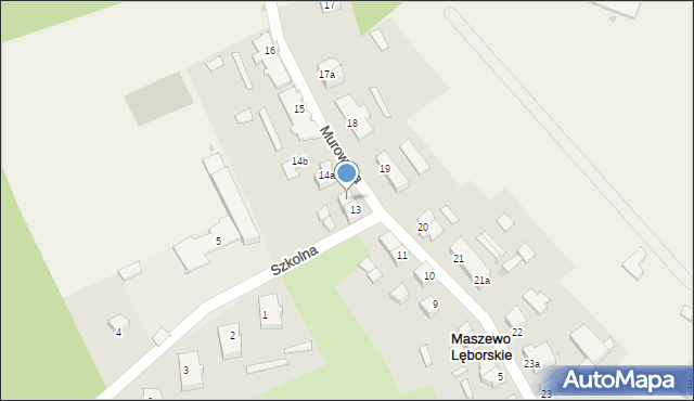 Maszewo Lęborskie, Murowana, 14, mapa Maszewo Lęborskie