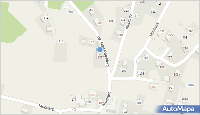 Mucharz, Mucharz, 102, mapa Mucharz
