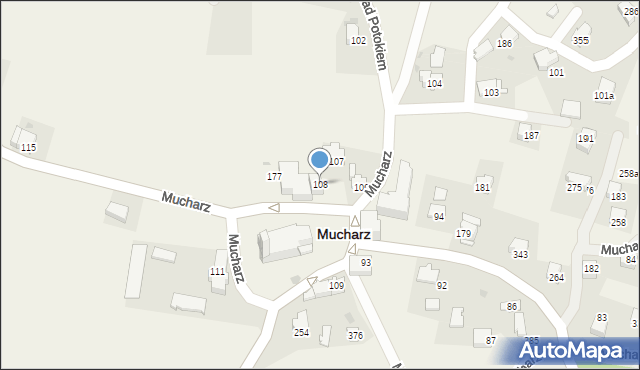 Mucharz, Mucharz, 108, mapa Mucharz