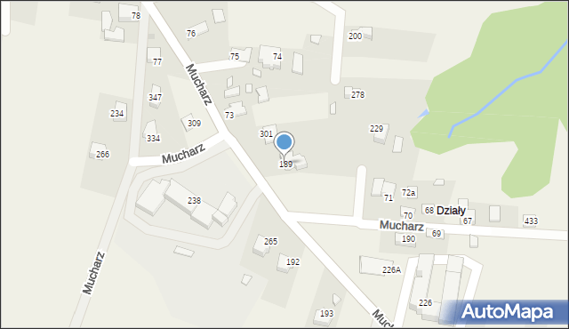 Mucharz, Mucharz, 189, mapa Mucharz