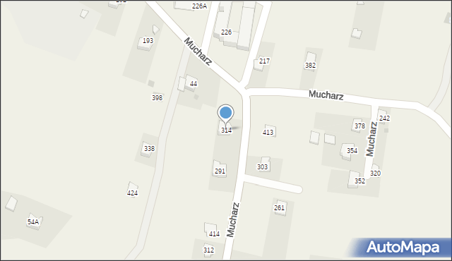 Mucharz, Mucharz, 314, mapa Mucharz