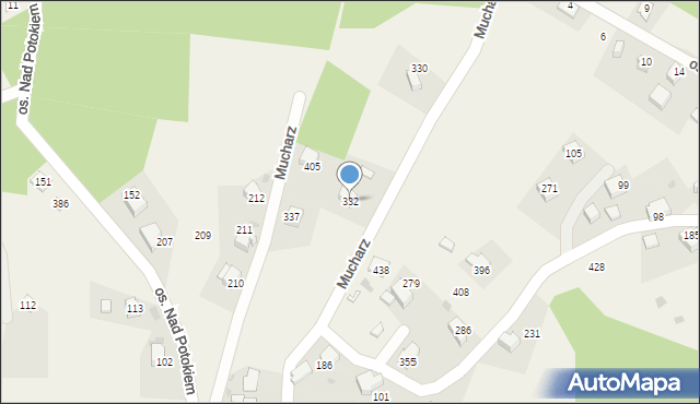 Mucharz, Mucharz, 332, mapa Mucharz