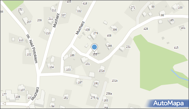 Mucharz, Mucharz, 355, mapa Mucharz