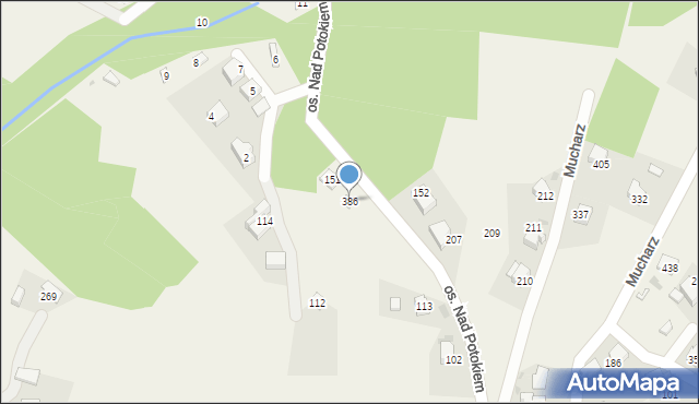 Mucharz, Mucharz, 386, mapa Mucharz