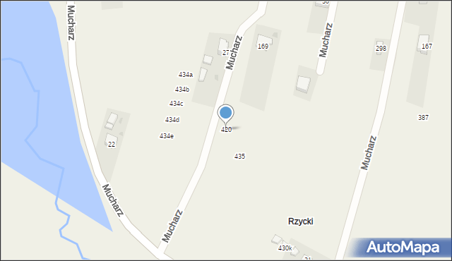 Mucharz, Mucharz, 420, mapa Mucharz