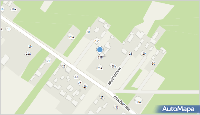 Mucharzew, Mucharzew, 23B, mapa Mucharzew