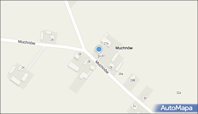 Muchnów, Muchnów, 27, mapa Muchnów