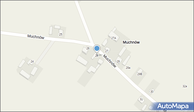 Muchnów, Muchnów, 28, mapa Muchnów