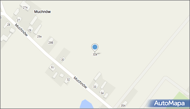 Muchnów, Muchnów, 32a, mapa Muchnów