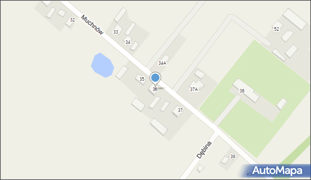 Muchnów, Muchnów, 36, mapa Muchnów
