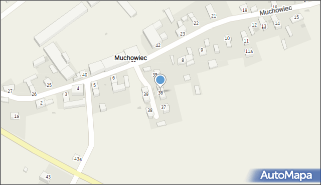 Muchowiec, Muchowiec, 36, mapa Muchowiec