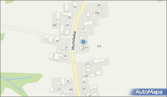 Muchówka, Muchówka, 11, mapa Muchówka