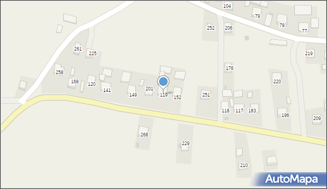 Muchówka, Muchówka, 119, mapa Muchówka