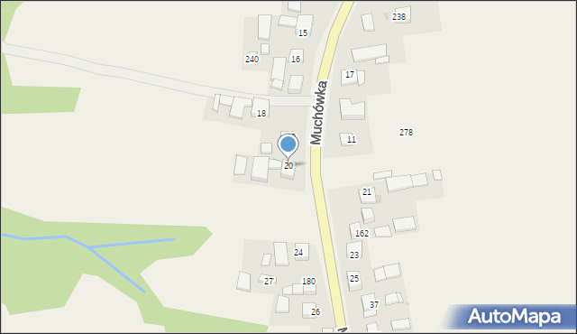 Muchówka, Muchówka, 20, mapa Muchówka
