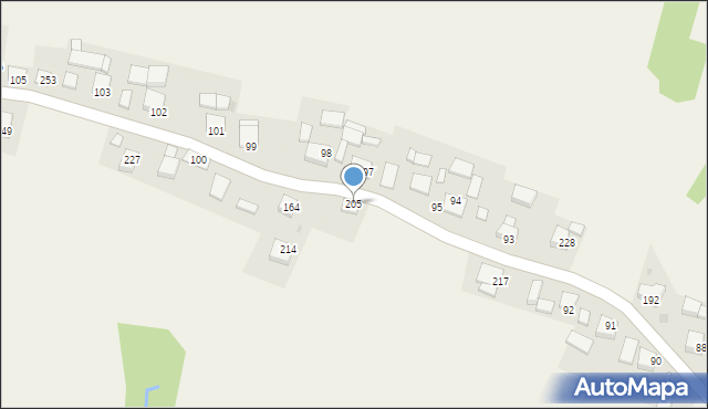 Muchówka, Muchówka, 205, mapa Muchówka