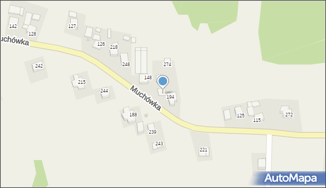 Muchówka, Muchówka, 245, mapa Muchówka