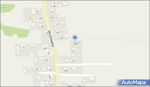 Muchówka, Muchówka, 260, mapa Muchówka