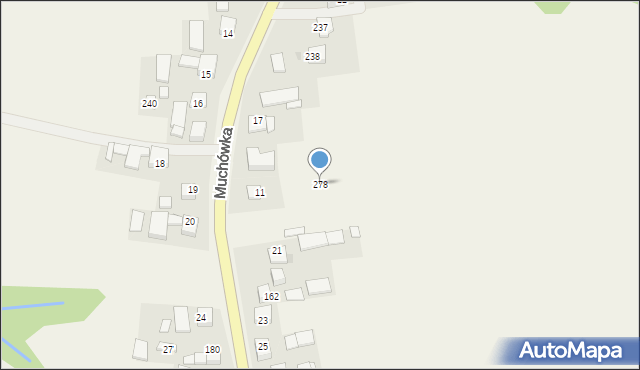 Muchówka, Muchówka, 278, mapa Muchówka