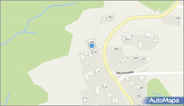 Muchówka, Muchówka, 4, mapa Muchówka