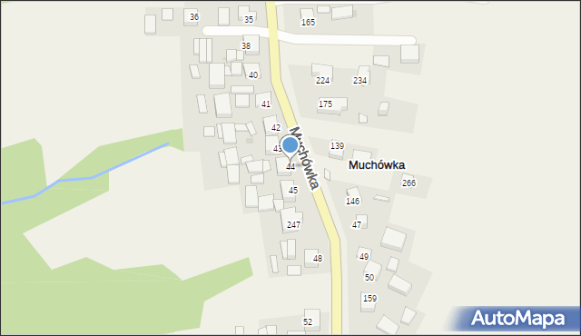 Muchówka, Muchówka, 44, mapa Muchówka