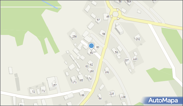 Muchówka, Muchówka, 61, mapa Muchówka