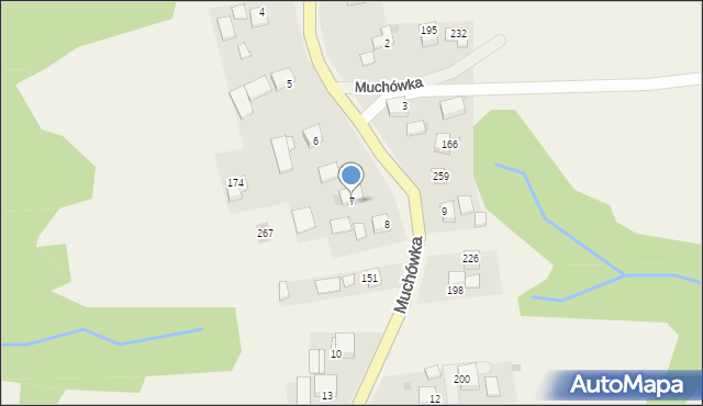 Muchówka, Muchówka, 7, mapa Muchówka