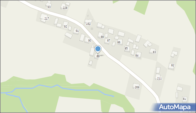 Muchówka, Muchówka, 89, mapa Muchówka