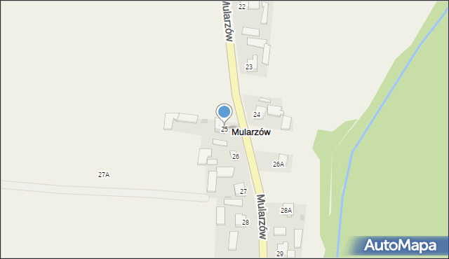 Mularzów, Mularzów, 25, mapa Mularzów
