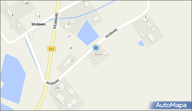 Muławki, Muławki, 11, mapa Muławki