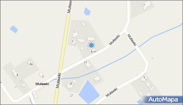 Muławki, Muławki, 5, mapa Muławki