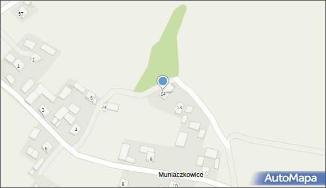 Muniaczkowice, Muniaczkowice, 14, mapa Muniaczkowice