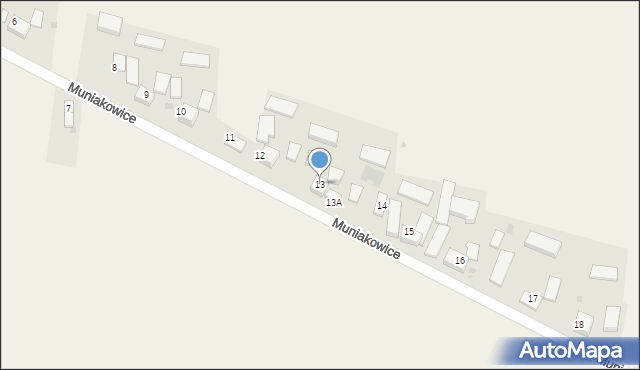 Muniakowice, Muniakowice, 13, mapa Muniakowice