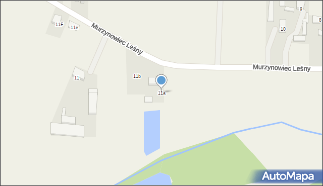 Murzynowiec Leśny, Murzynowiec Leśny, 11a, mapa Murzynowiec Leśny
