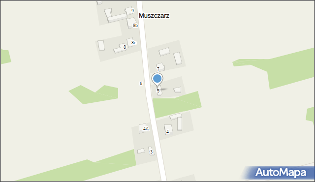 Muszczarz, Muszczarz, 5, mapa Muszczarz