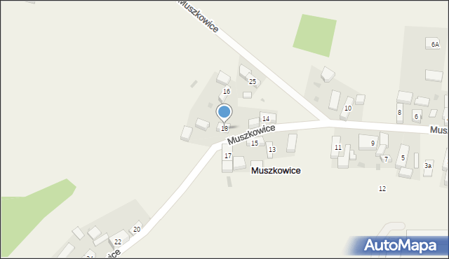 Muszkowice, Muszkowice, 18, mapa Muszkowice