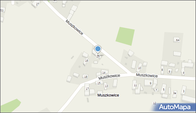 Muszkowice, Muszkowice, 25, mapa Muszkowice