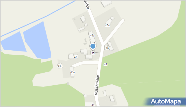 Muszkowice, Muszkowice, 45, mapa Muszkowice