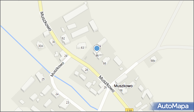 Muszkowo, Muszkowo, 65, mapa Muszkowo