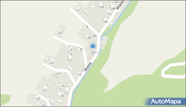 Mutne, Mutne, 10, mapa Mutne