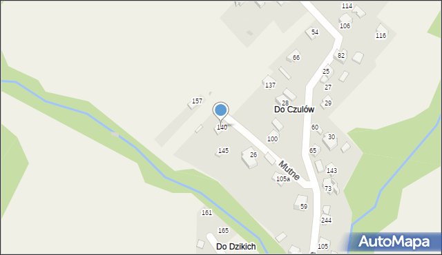 Mutne, Mutne, 140, mapa Mutne